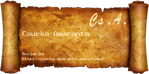 Csurka Amaranta névjegykártya